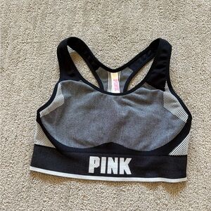 LAST CHANCE PINK Victoria's Secret Black and Gray Sports Bra